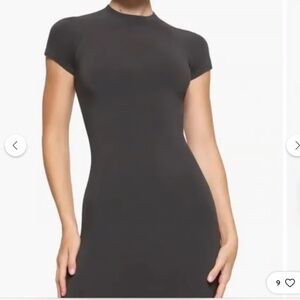 Skims | Outdoor Mock Neck Mini Dress (Washed Onyx)